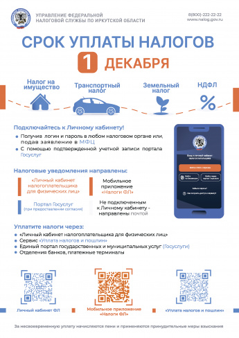 Срок уплаты налогов