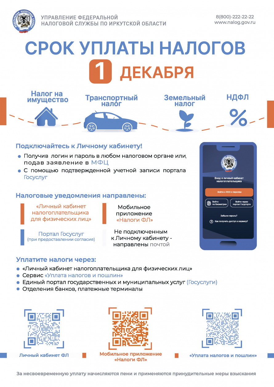 Срок уплаты налогов